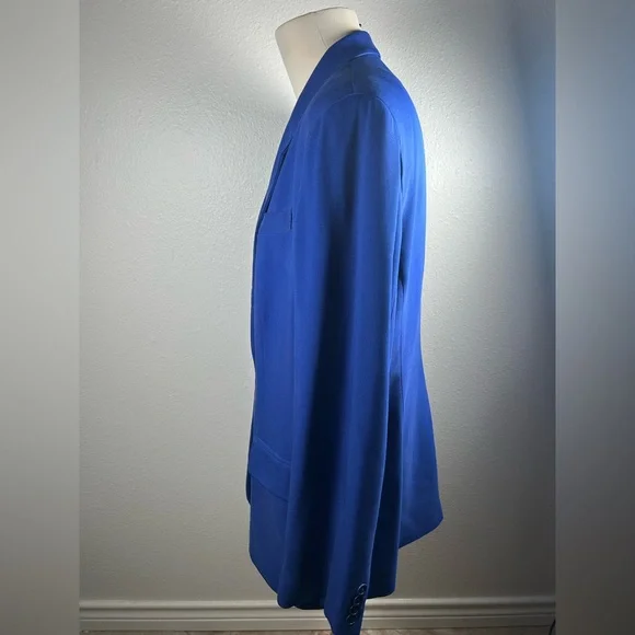 Lauren Ralph Lauren Women’s 100% Silk Single-Breasted Blazer–Size 14–Royal Blue - Picture 8 of 14